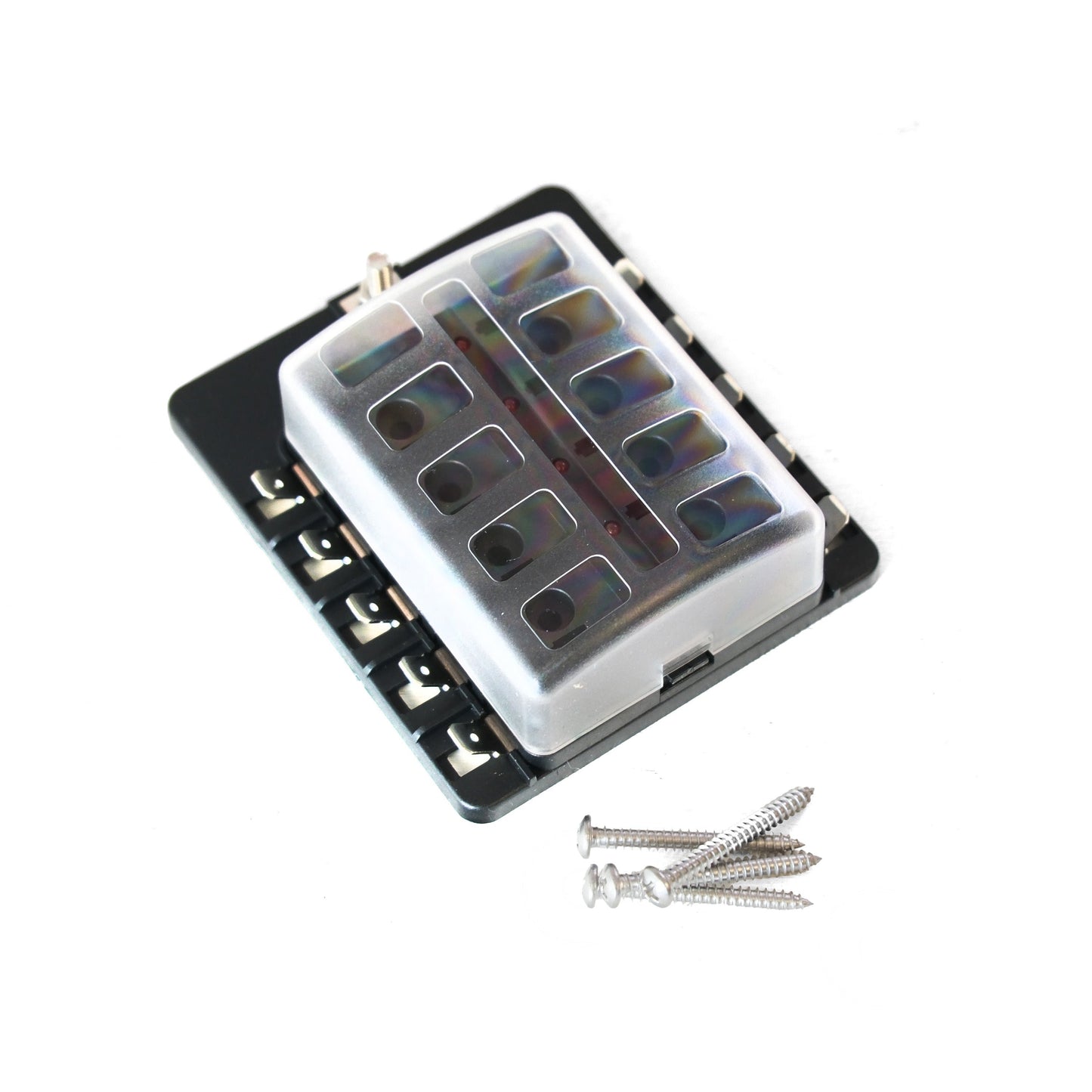 Automotive Fuse Box 10 Way Blade Type + LED