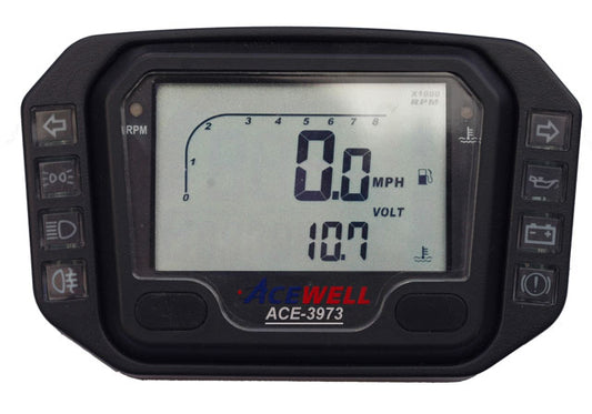 Acewell ACE-3973 Car Speedometer With Battery Symbol