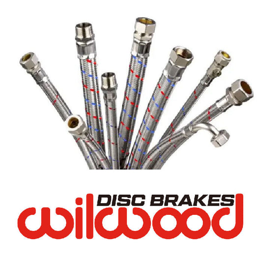 Braided Brake Pipe Kit For Billet Aluminium Pedal Box & Wilwood Brakes