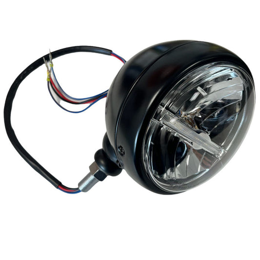 Caterham Style 5.3/4" LED Headlight Lamp Black UK (Single)