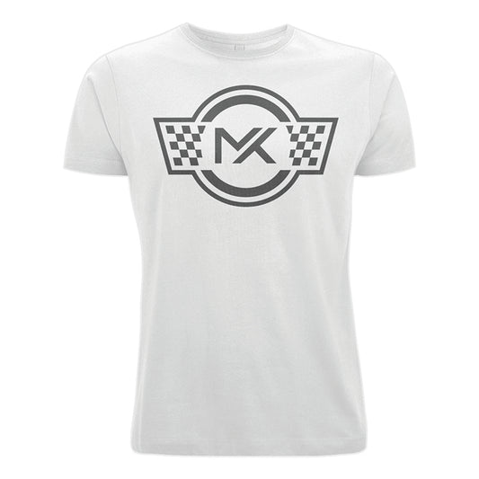 MK Sportscars Emblem T-Shirt White (Black Print)