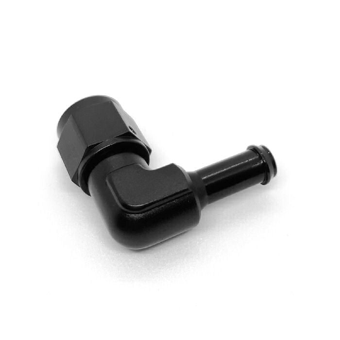 Fuel Rail AN6 6AN -6 90 degree swivel elbow 8mm Barb - Black