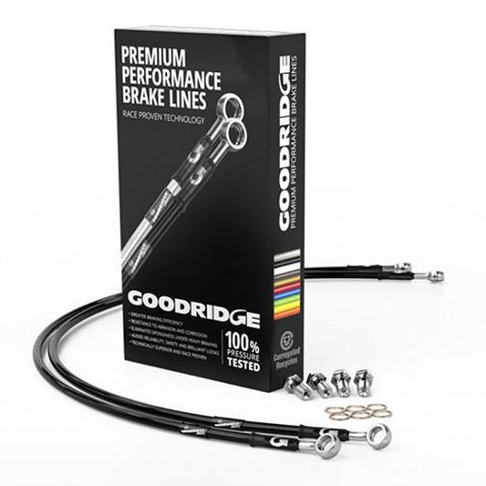 Goodrich Braided Brake Lines with M10 x 1 to 1/8npt For Wilwood Calipers (Pair)