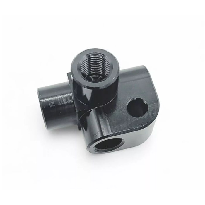 M10 x 1 Female 4 Way Brake Pipe Connector Fitting Black (Single)