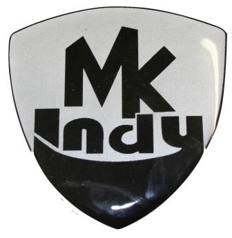 MK Indy Domed Self Adhesive Nose Cone Badge