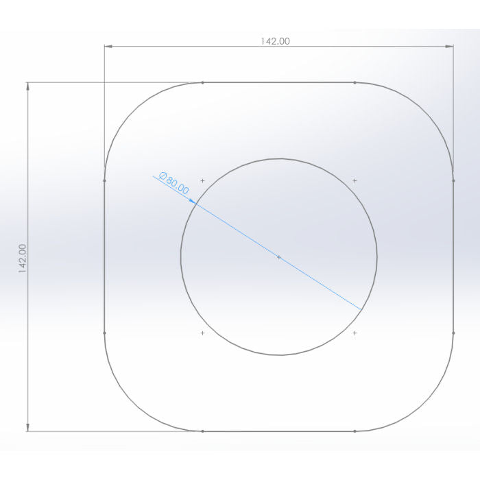 MK RX-5 140 Link Pipe Exhaust Surround - Black