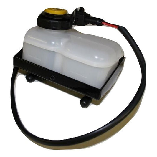 Universal Tandem Chamber Brake Fluid Reservoir With Low Level Indicator and Mounting Bracket