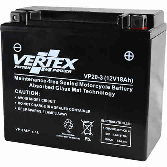 Vertex Fully Sealed Bike Engine 12v Battery