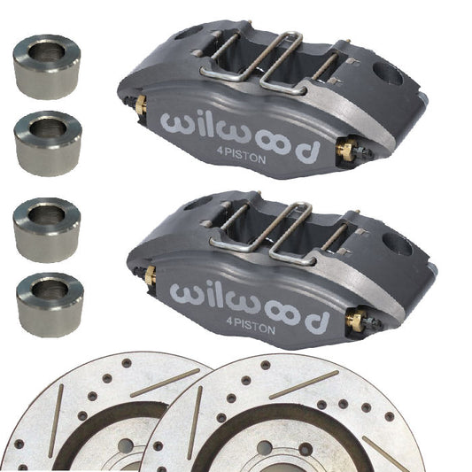 Wilwood Powerlite Front Brake Kit With Fitting Kit For Billet Cortina Geometry Upright (Pair)
