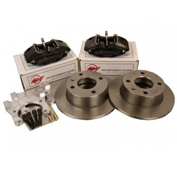 Wilwood Rear Brake With Handbrake Kit for Ford Sierra 60mm Push In Tripod Drive Shafts