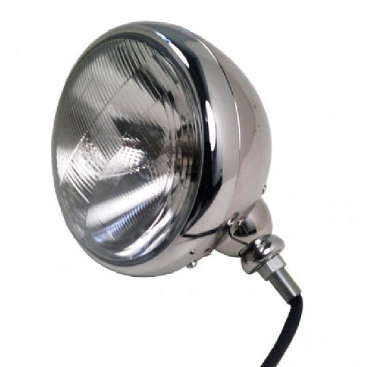 Wipac Style 7" Headlight Lamp Stainless Steel EU (SIngle)