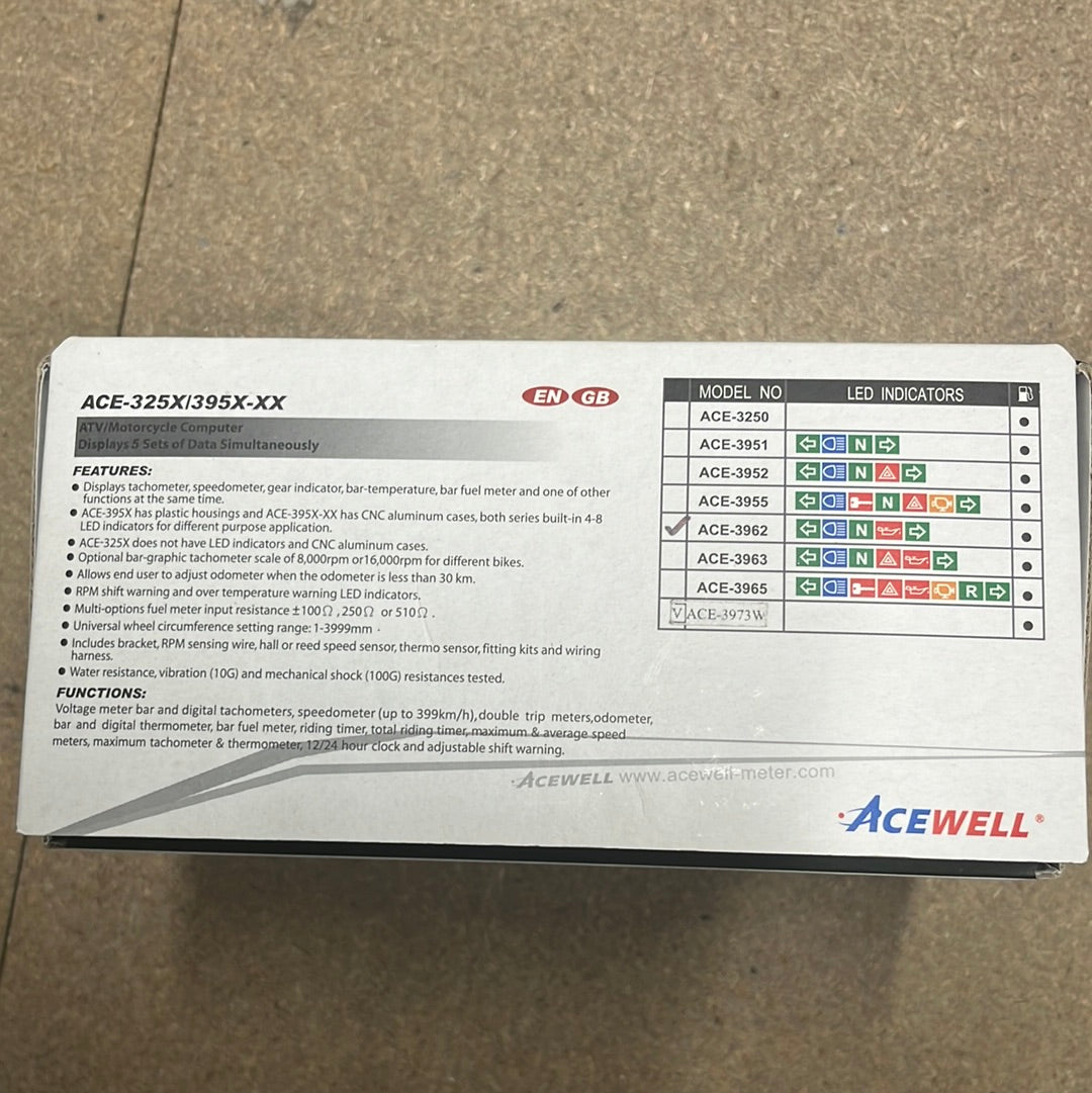 ACEWELL ACE-3962 Digital Dashboard