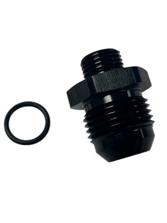 AN-10 to AN-6 9/16" UNF Male Male Adapter - Black
