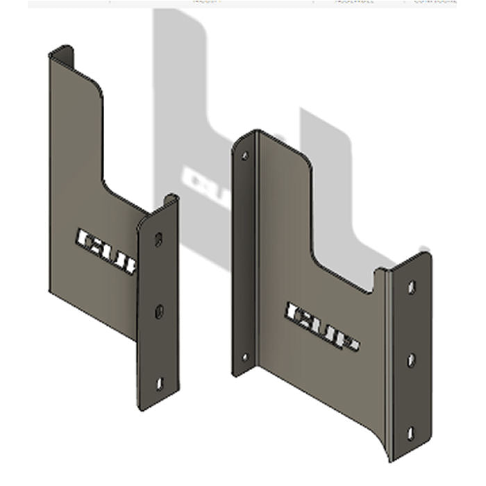 MK Indy R Radiator Brackets - Black (Pair)