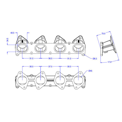 Jenvey DCOE Manifold Ford Duratec 2.0