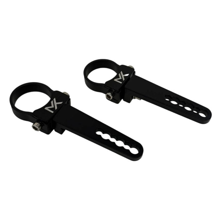 Longacre Style Rear View Interior Mirror Mounting Brackets Heavy Duty - Short 38mm (Pair)