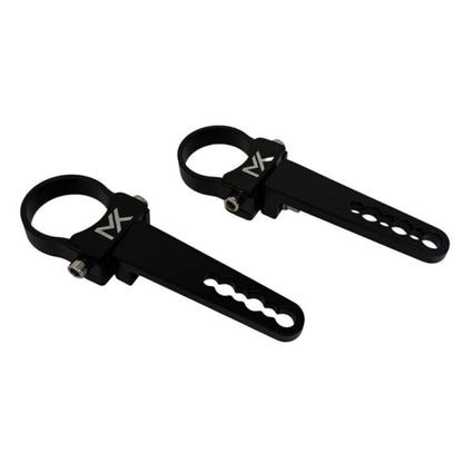 Longacre Style Rear View Interior Mirror Mounting Brackets Heavy Duty - Short 38mm (Pair)