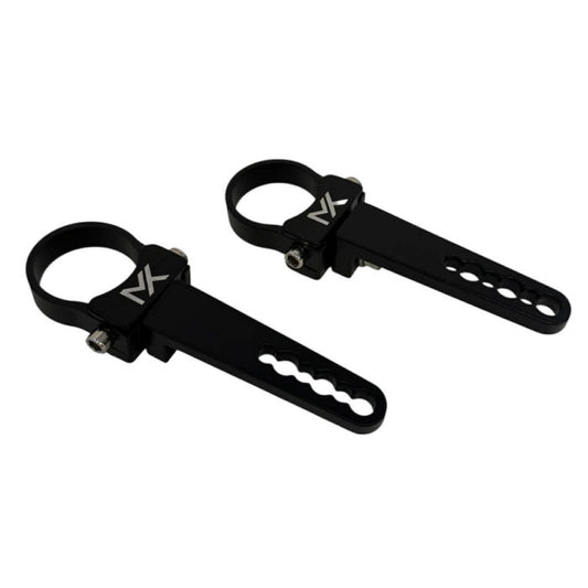 Longacre Style Rear View Interior Mirror Mounting Brackets Heavy Duty - Short 38mm (Pair)