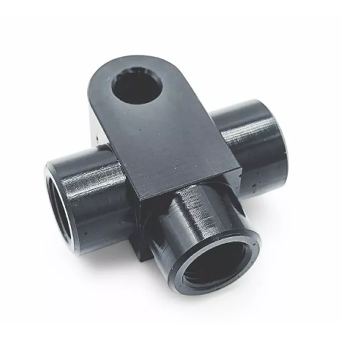 M10 x 1 Female 3 Way Brake Pipe Connector Fitting Black (Single)