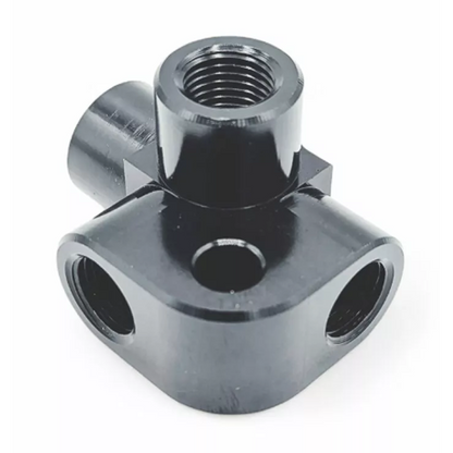 M10 x 1 Female 4 Way Brake Pipe Connector Fitting Black (Single)