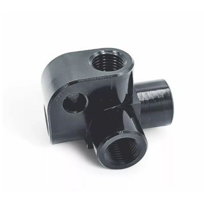 M10 x 1 Female 4 Way Brake Pipe Connector Fitting Black (Single)