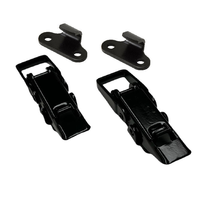 Metal Toggle Bonnet Fastner With Safety Catch Mild Steel Black - (Pair ...
