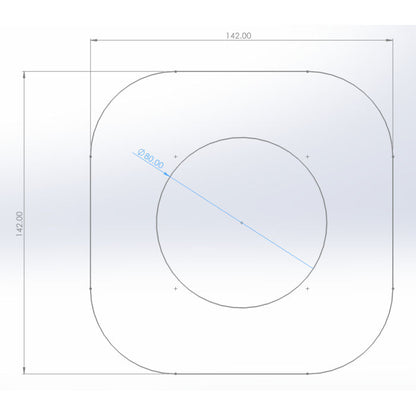 MK RX-5 140 Link Pipe Exhaust Surround - Black