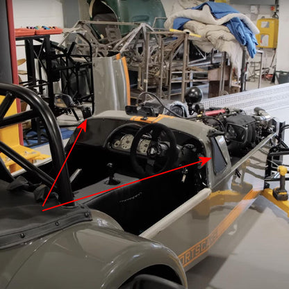 MK Sportscars IVA Compliant Windscreen Support Mirror Mounts (Pair)