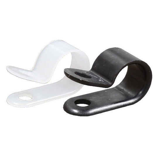 Nylon Fuel Pipe P Clip Black 8mm 5/16" (Pack of 30)