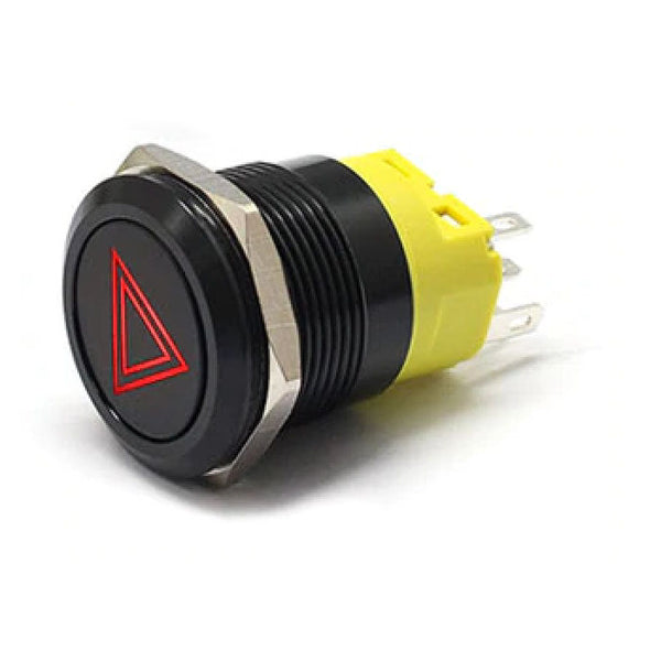 Push Button Round 22mm Hazard Warning Switch Black Latching – MK Sportscars