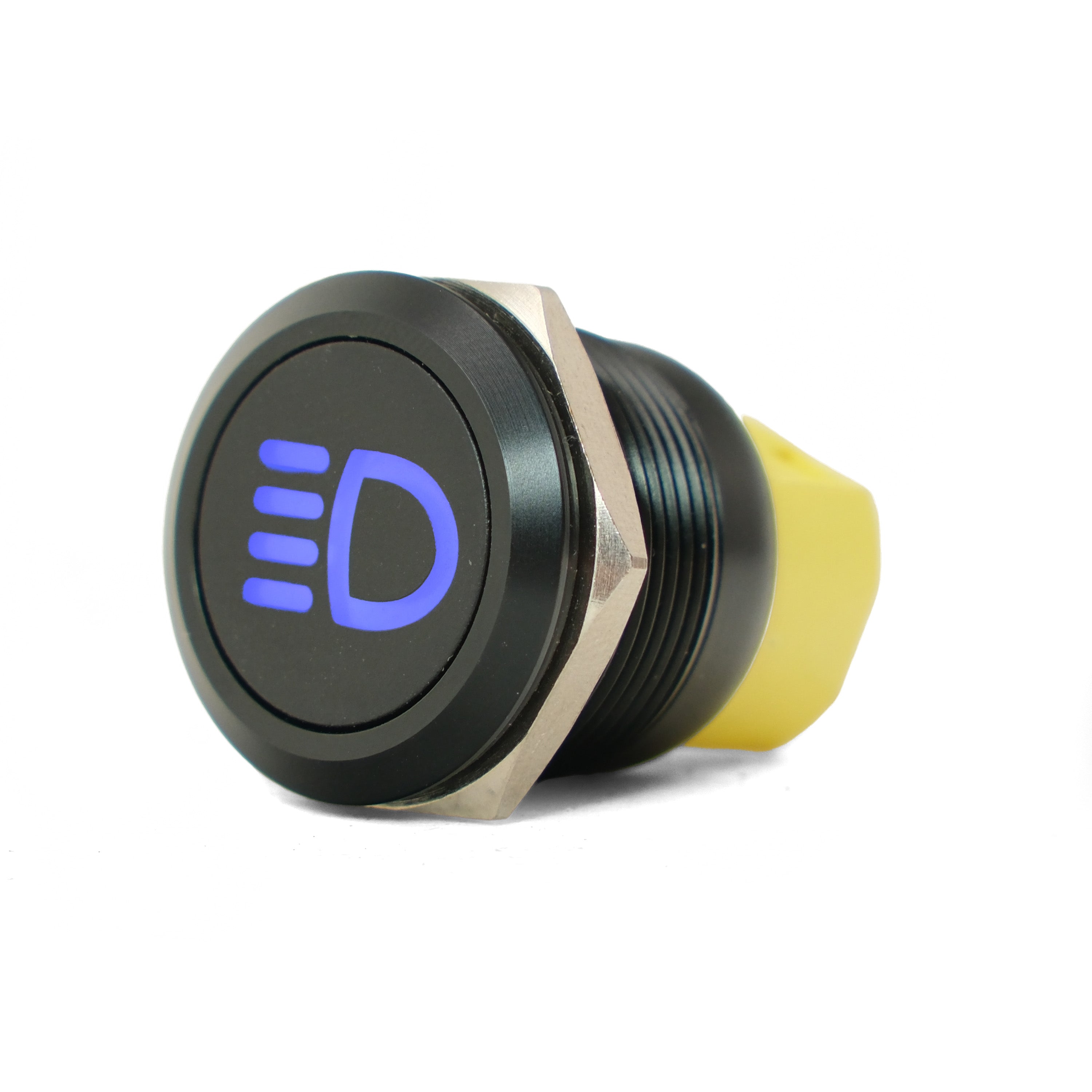 Mainbean Button Push Button Round 22mm Main Beam Switch Black Momentary – MK Sportscars