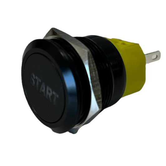 Push Button Round 22mm Start Switch Black Momentary