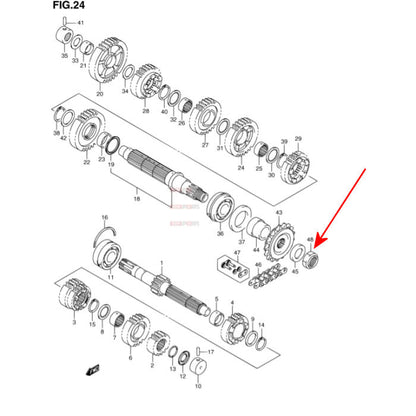 Suzuki Hayabusa Front Sprocket Nut and Spacer