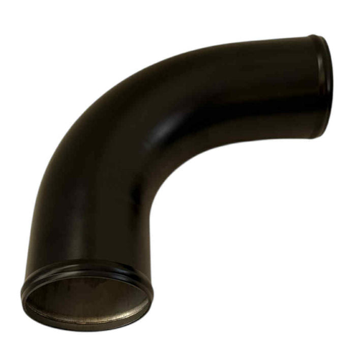 Universal 76mm Aluminium 90 Deg Pipe (Black)