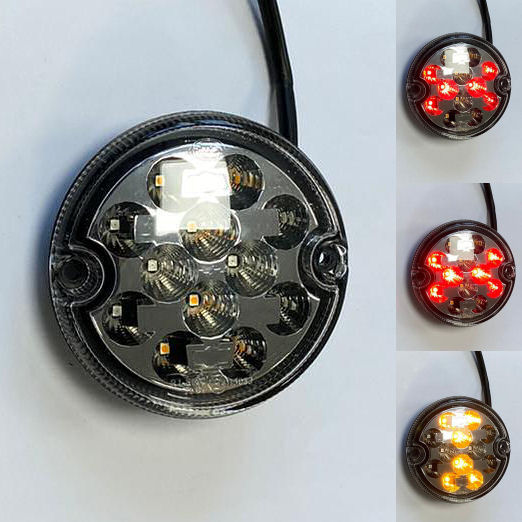 Universal 95mm Clear Stop Tail Indicator LED Rear Light - Single – MK ...