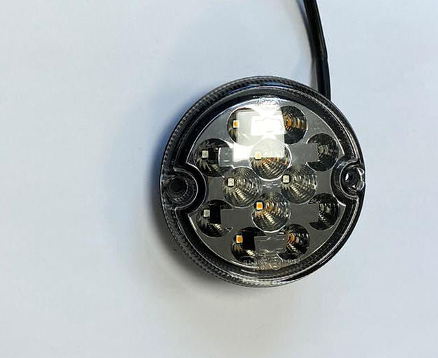 Universal 95mm Clear Stop Tail Indicator LED Rear Light - Single