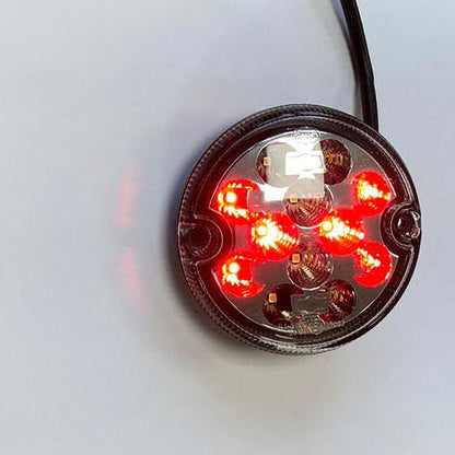 Universal 95mm Clear Stop Tail Indicator LED Rear Light - Single