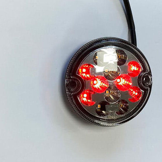 Universal 95mm Clear Stop Tail Indicator LED Rear Light - Single