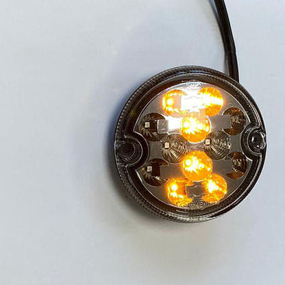 Universal 95mm Clear Stop Tail Indicator LED Rear Light - Single